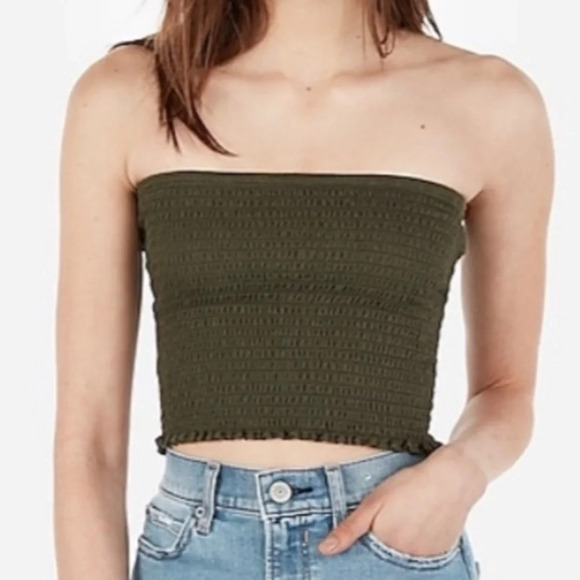 NWOT Express One Eleven Smocked Tube Top - Picture 3 of 3